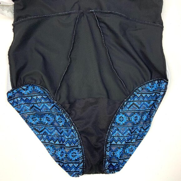 Miraclesuit - Paillette Odyssey One Piece Swimsuit Blue Beach Resort Sz 12 - Picture 11 of 16